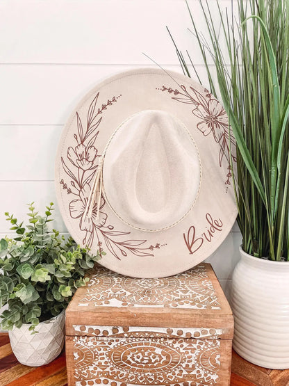 Engraved Floral Hat
