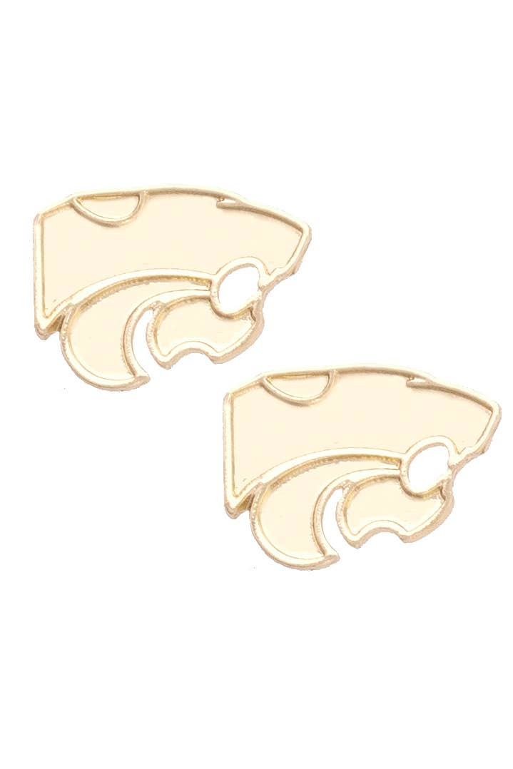 Wildcats 24K Gold Plated Stud Earrings