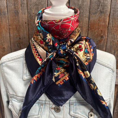 35X35" Multi Patterned Wild Rag / Scarf WR1011
