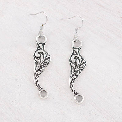 Tooled Horse Bit Earrings