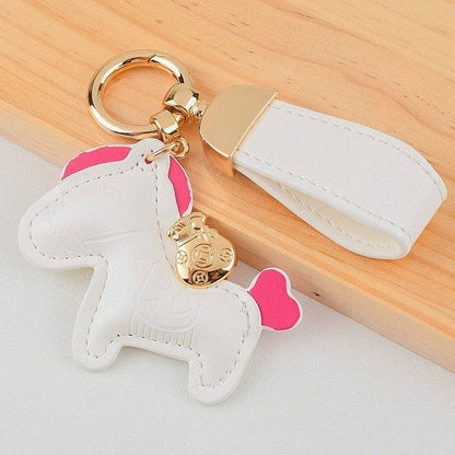 Cute Leather Pony Keychain Pendant