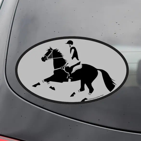 Oval Equestrian Sticker WATERPROOF