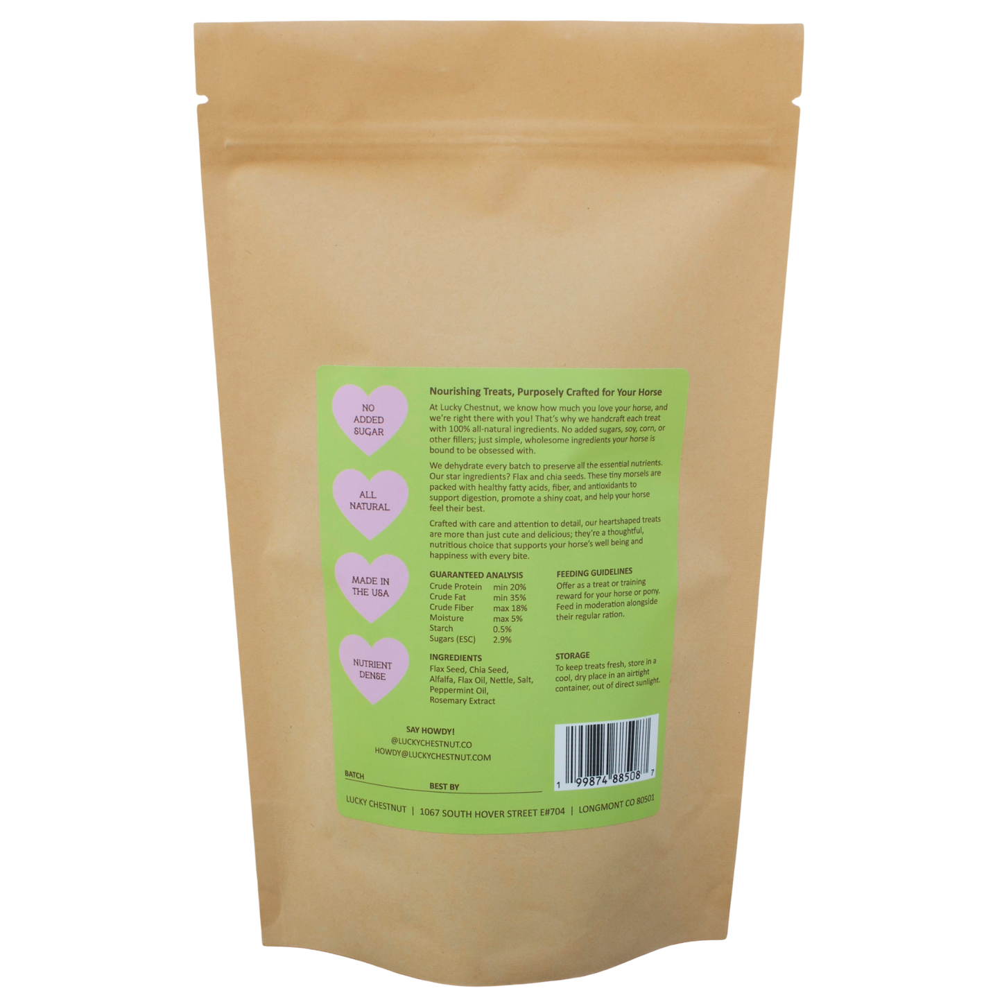 Alfalfa with Nettle + Mint Horse Treats (Low-NSC)