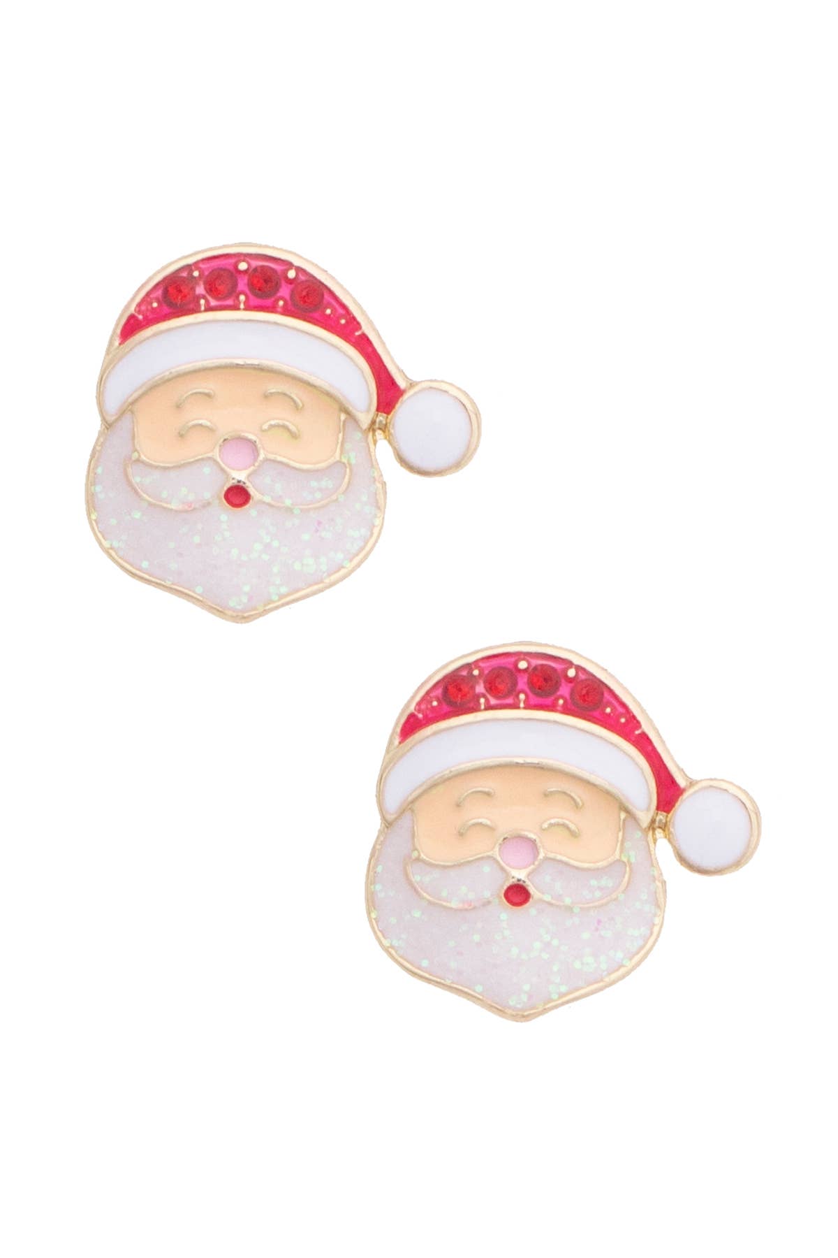 Very Merry Santa Stud Earrings in Multi