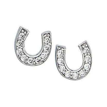 Sterling Silver Mini Horseshoe Earrings