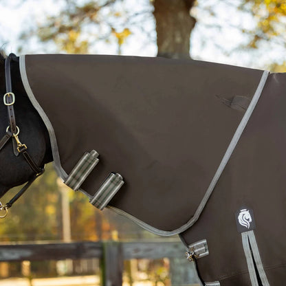 Equinavia Thunder 360 Detachable Neck Heavy Weight Turnout Blanket 300g - Dark Brown