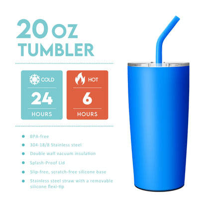 Stylish Cowboy-Inspired 20oz Insulated Tumbler with Straw