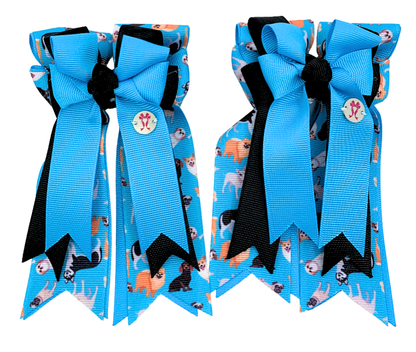 PonyTail Bows- Happy Dogs