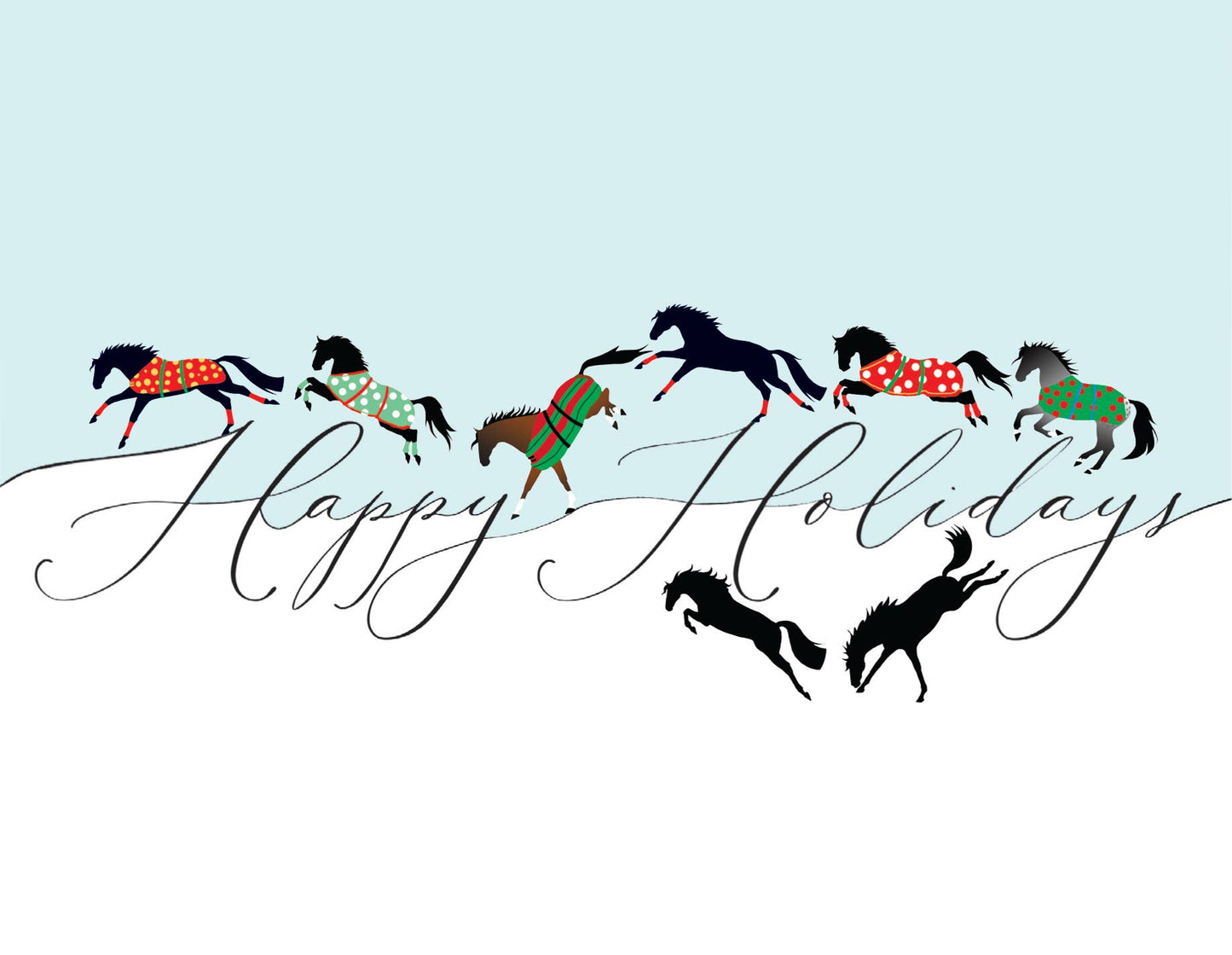 Horse Boxed Christmas Cards / Canter & Jumping / 8 Holiday