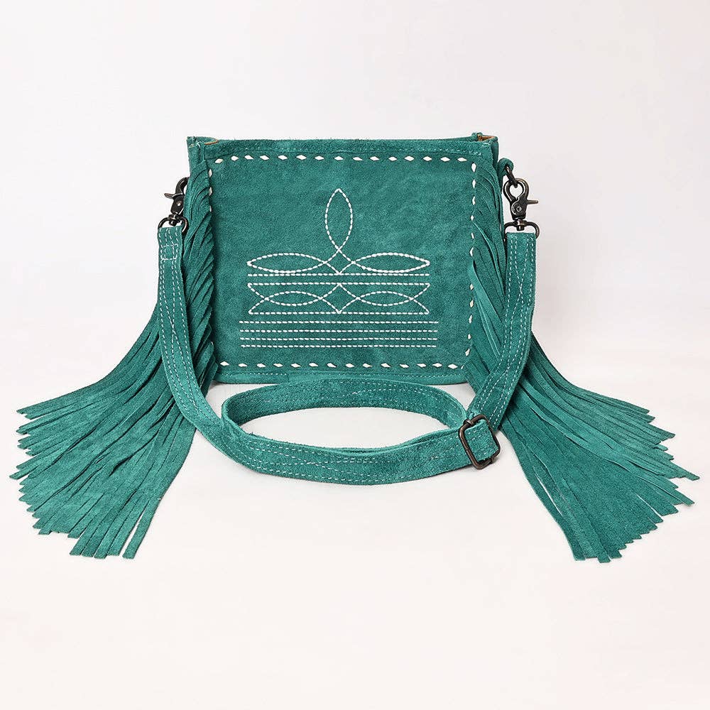 American Darling Western Genuine Suede Leather Crossbody Bag