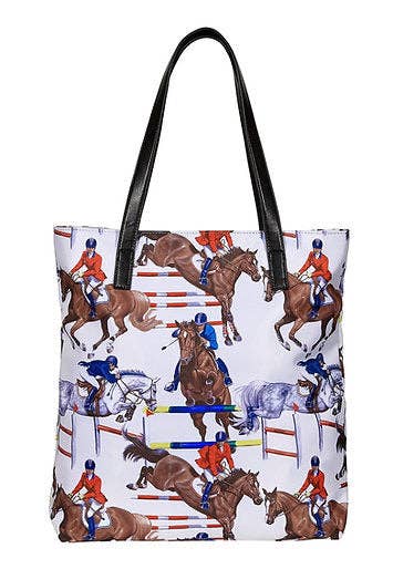 AWST Int'l "Lila" Jumper Pattern Tote Bag w/ Tassel