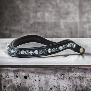 Browband with quick snap and Preciosa crystals