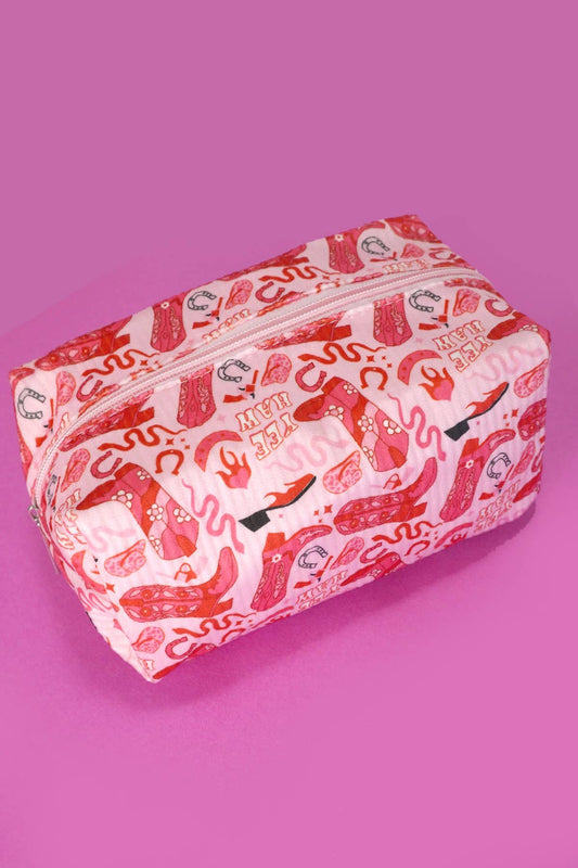 Strawberry Western Bow Makeup Cosmetic Pouch Bag | 40P544
