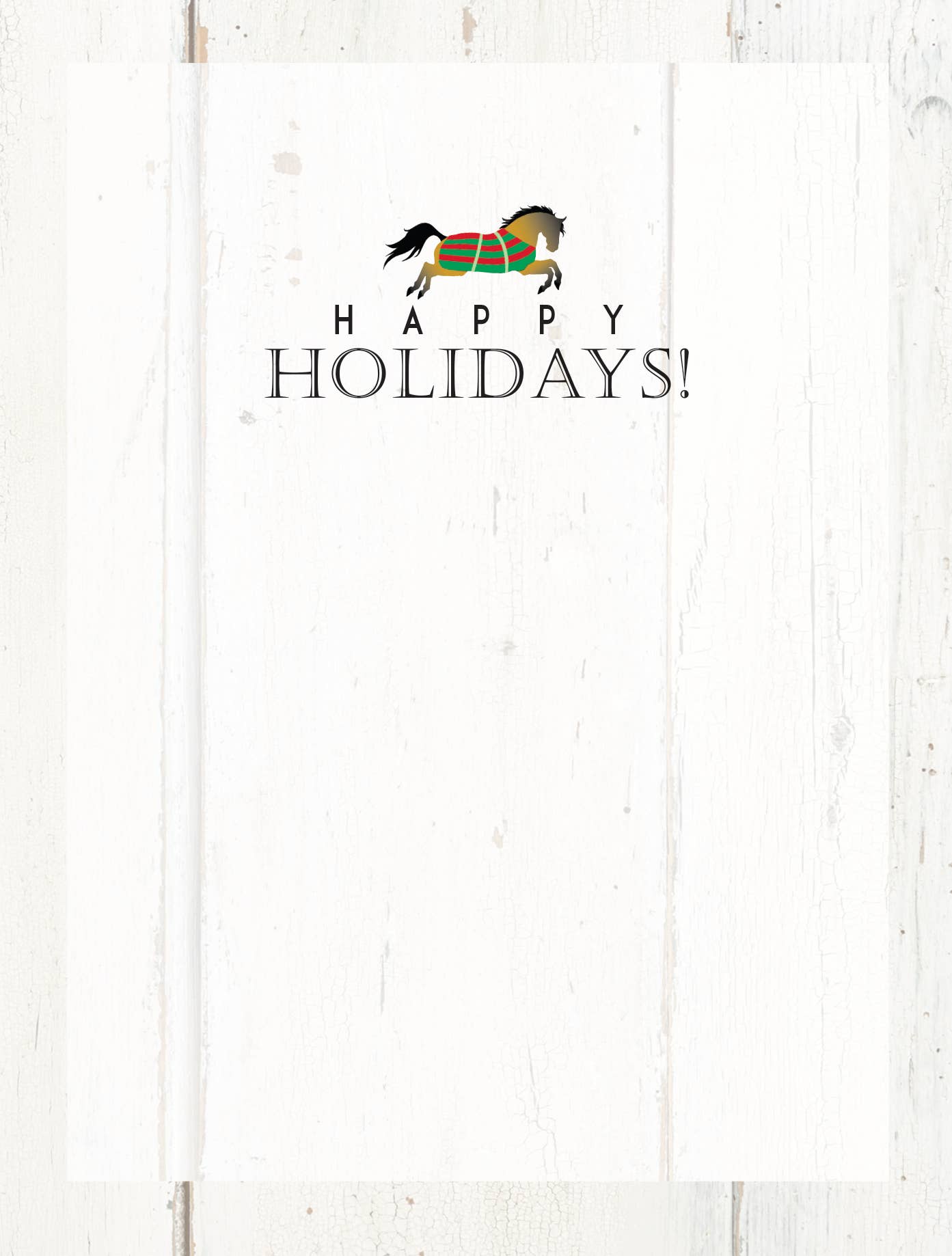 Horse Boxed Christmas Cards / Blankets Wreath / 8 Holiday