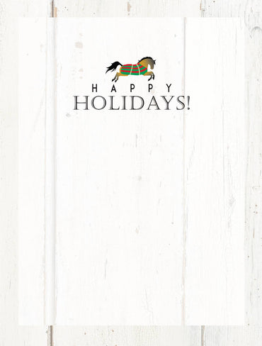 Horse Boxed Christmas Cards / Blankets Wreath / 8 Holiday