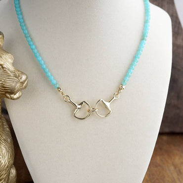 Turquoise Trail – Horsebit Beaded Necklace
