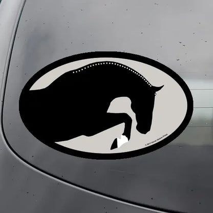 Oval Equestrian Sticker WATERPROOF