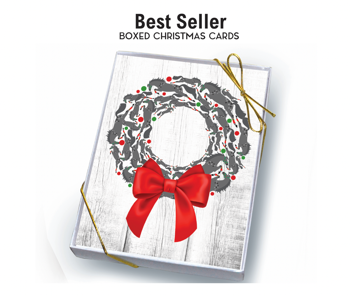 Horse Boxed Christmas Cards | Wreath Jumper | 8 Holiday