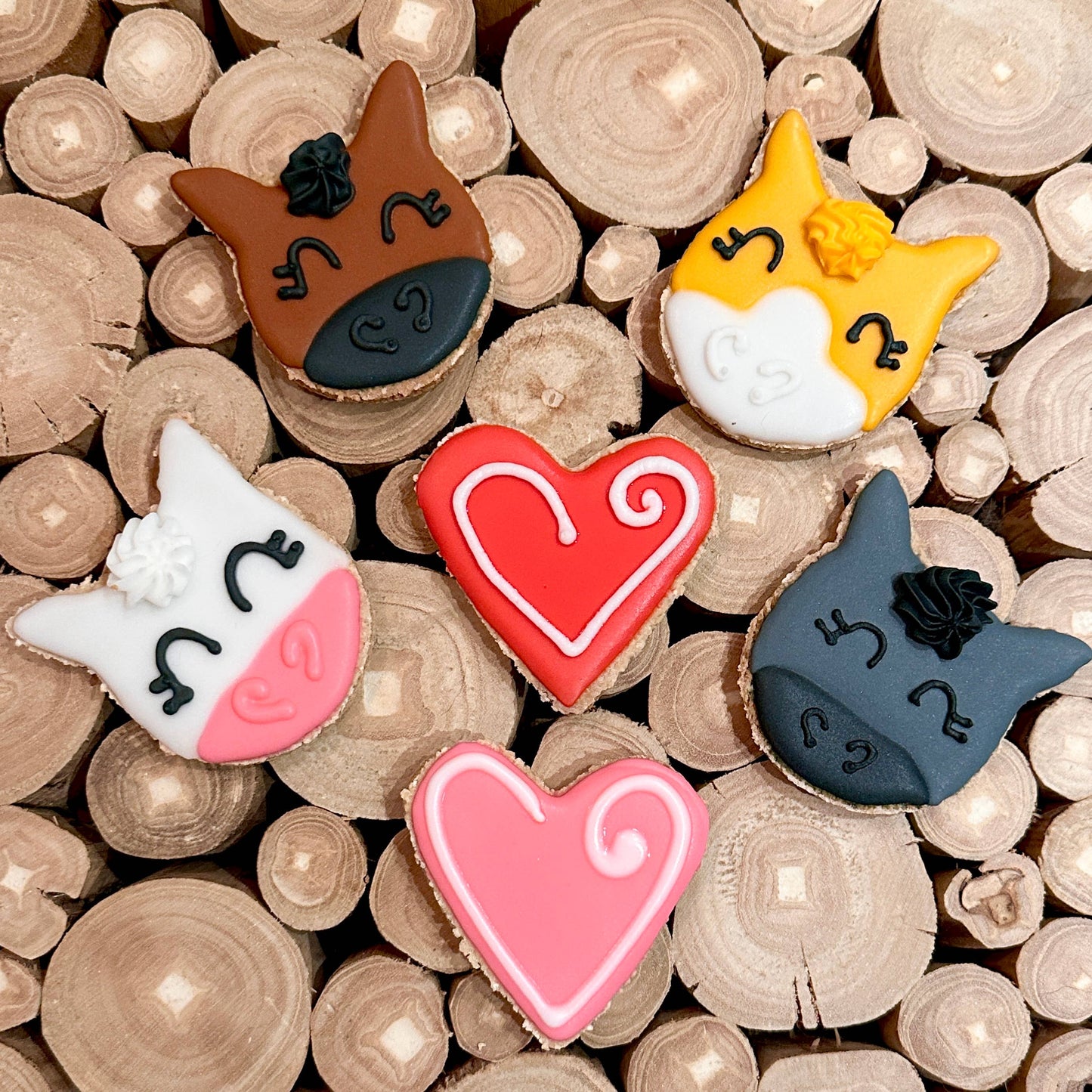 Heart Horses Horse Cookie 6 pack