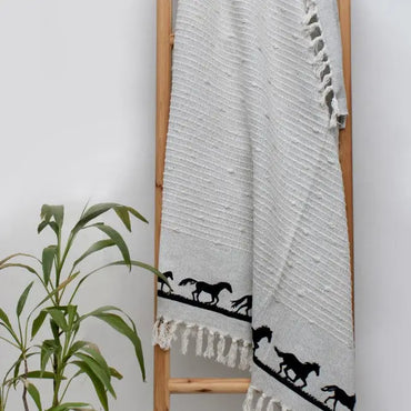 AWST Cotton Throw Horses
