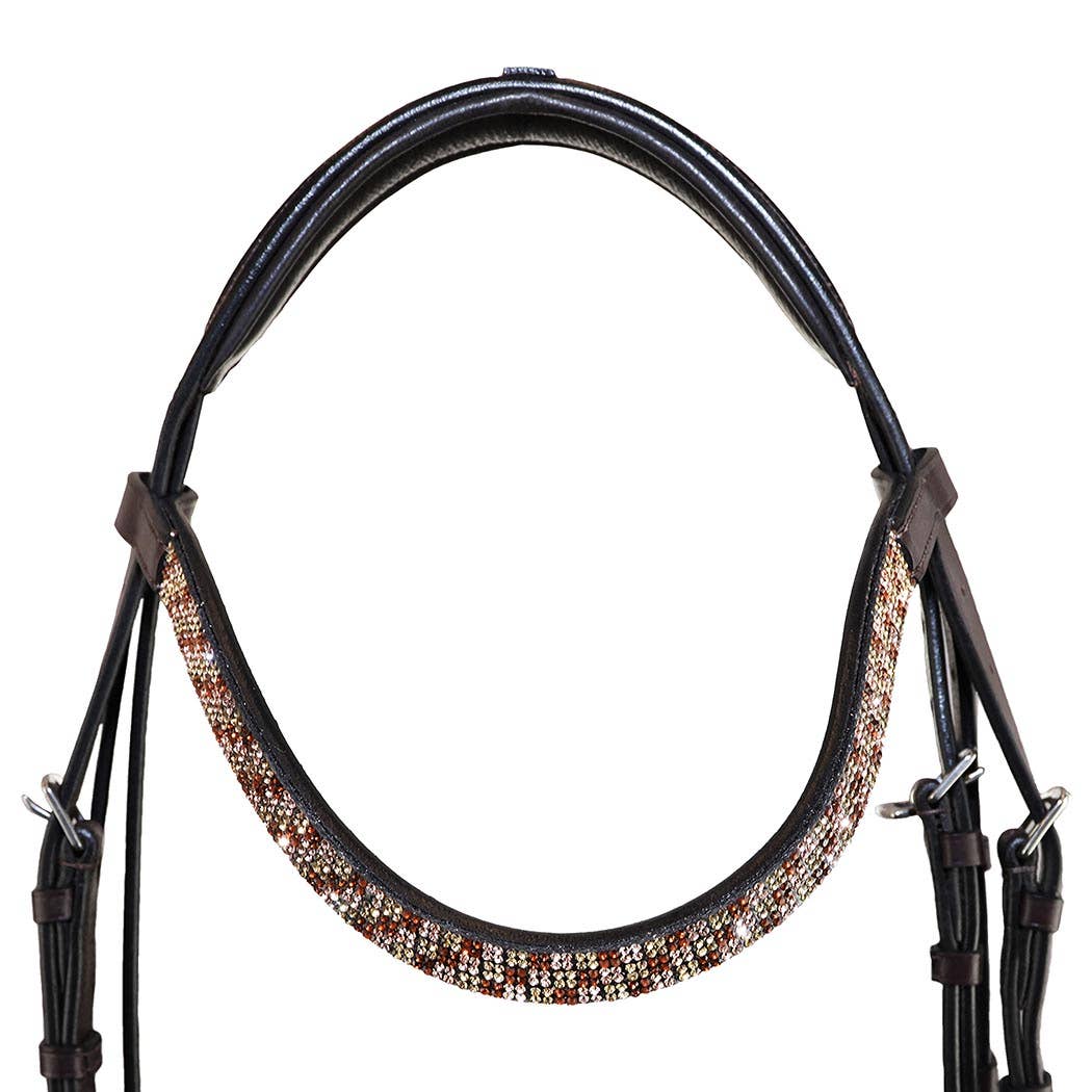 Bonn Crank - Leather Dressage Horse Bridle With Flash