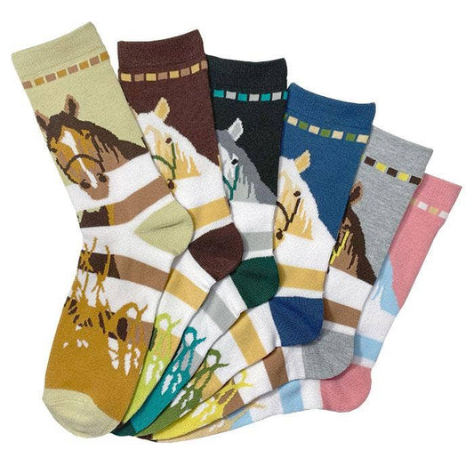 At the Fence Adult Crew Socks, Assorted Colors