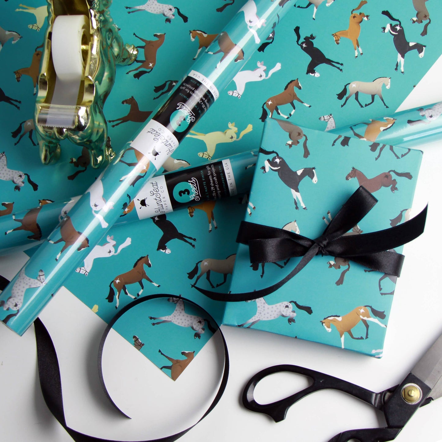 Party Ponies Horse Gift Equestrian Wrapping Paper