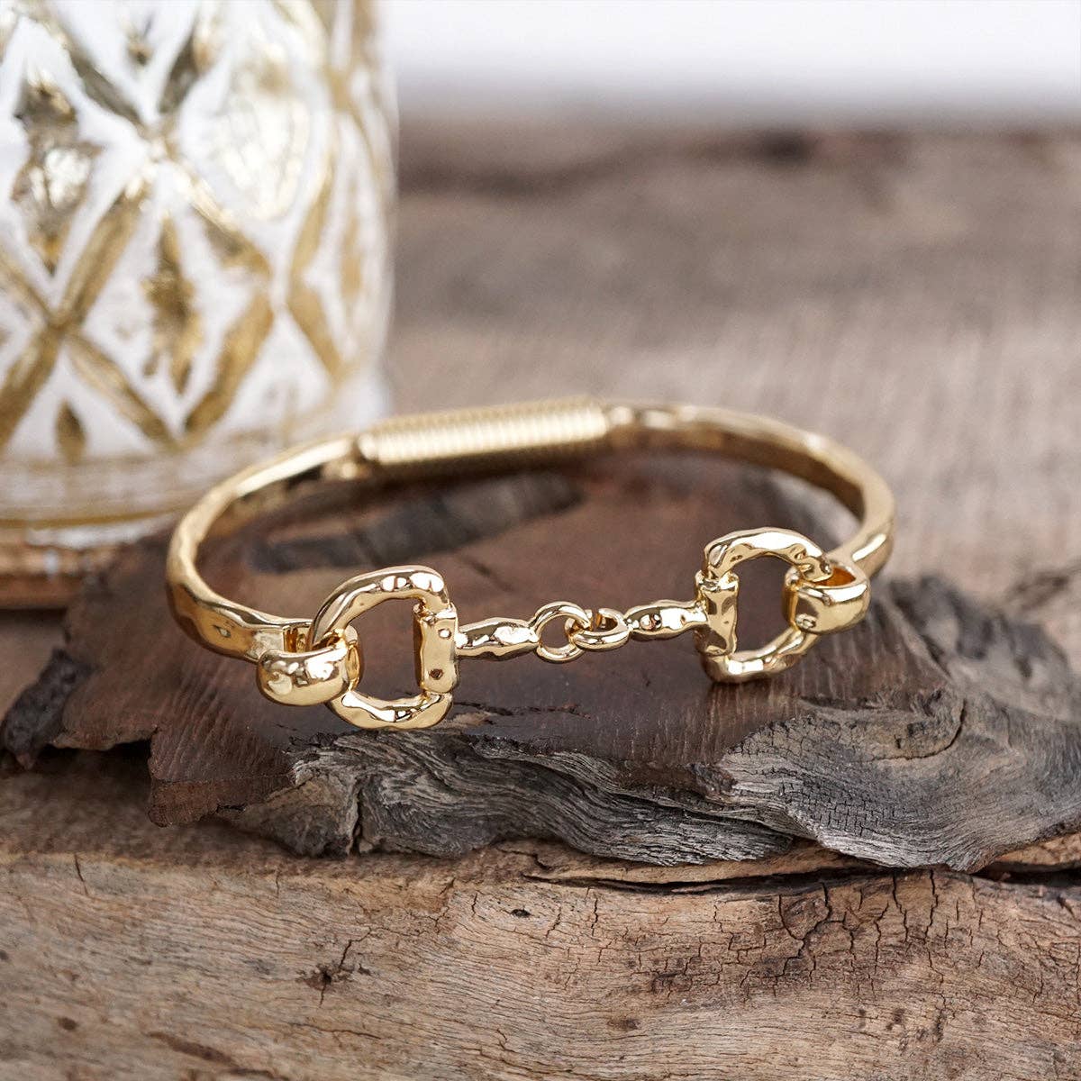 Rider’s Curve – Hinged Horse Bit Bracelet