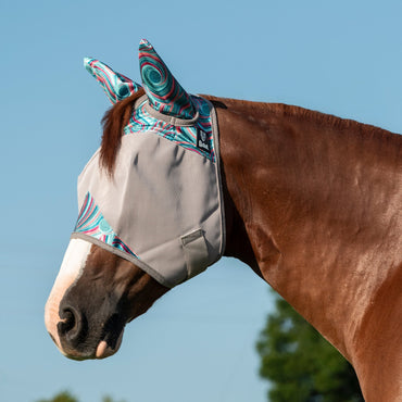 Crusader Patterned Fly Mask, Standard with Ears