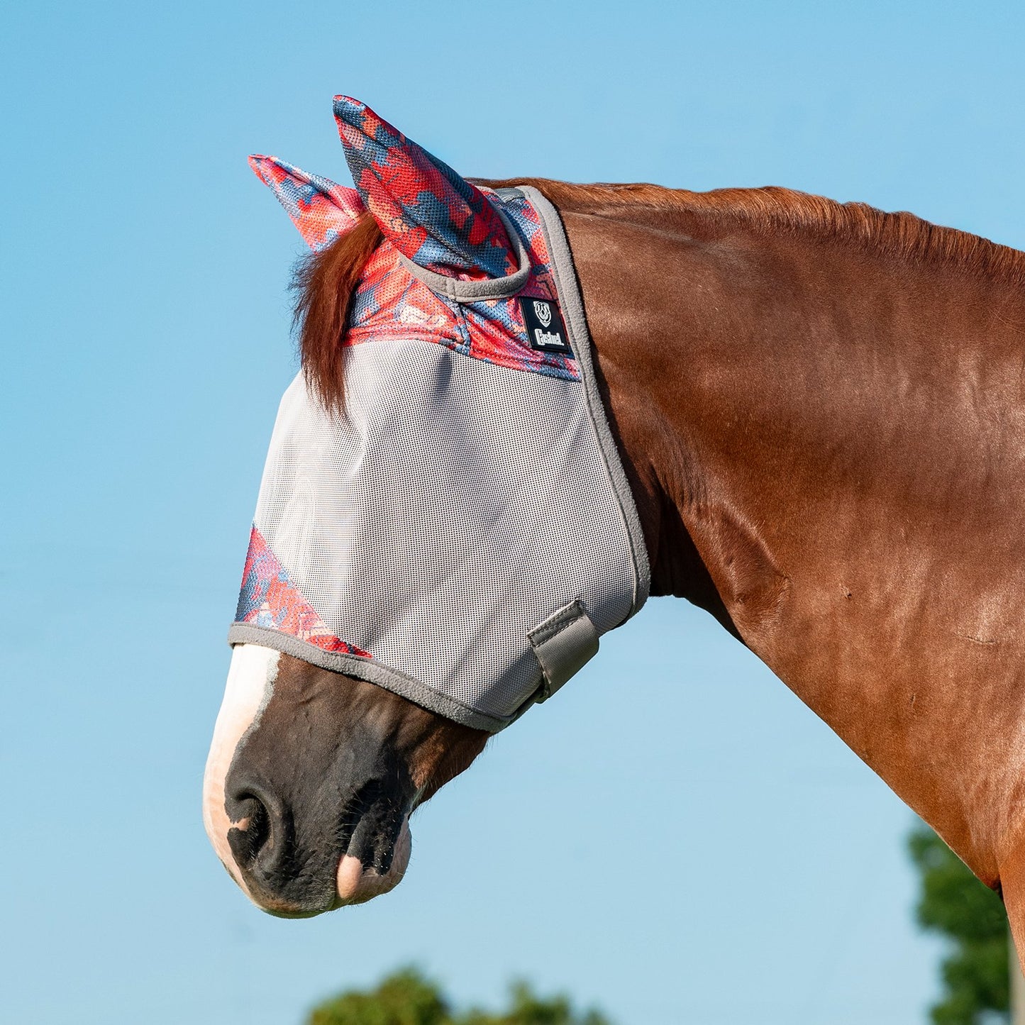 Crusader Patterned Fly Mask, Standard with Ears