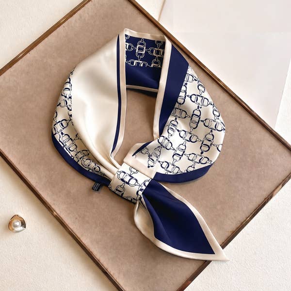 Blue / Aqua Chains Loop Scarf