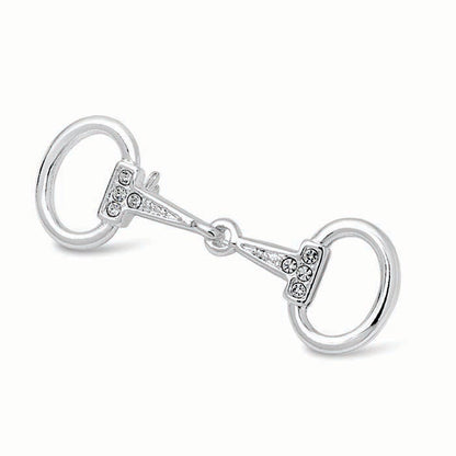 Small Silver Plated Snaffle Bit Stock Pin
