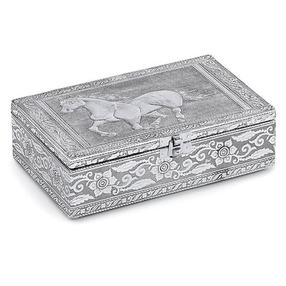 Horse Tin Jewelry Box