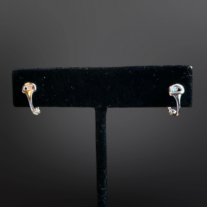 English Snaffle Bit Hoop Earrings - Sterling Silver