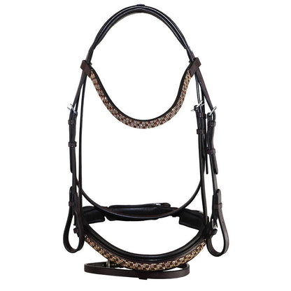Bonn Crank - Leather Dressage Horse Bridle With Flash