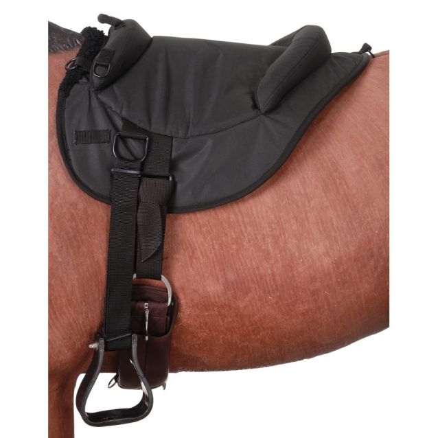 Tough1 Deluxe Bareback Pad Horse Black with Accessory Bags