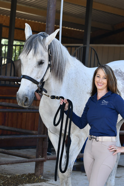 Women Equestrian, long sleeve base shirt with CM logo on chest