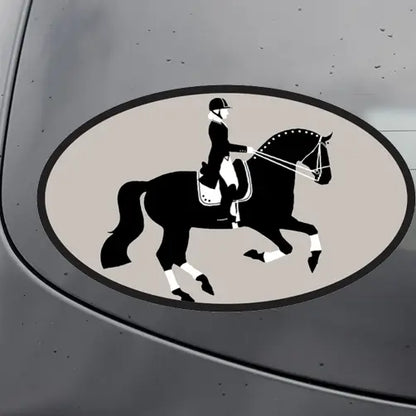 Oval Equestrian Sticker WATERPROOF