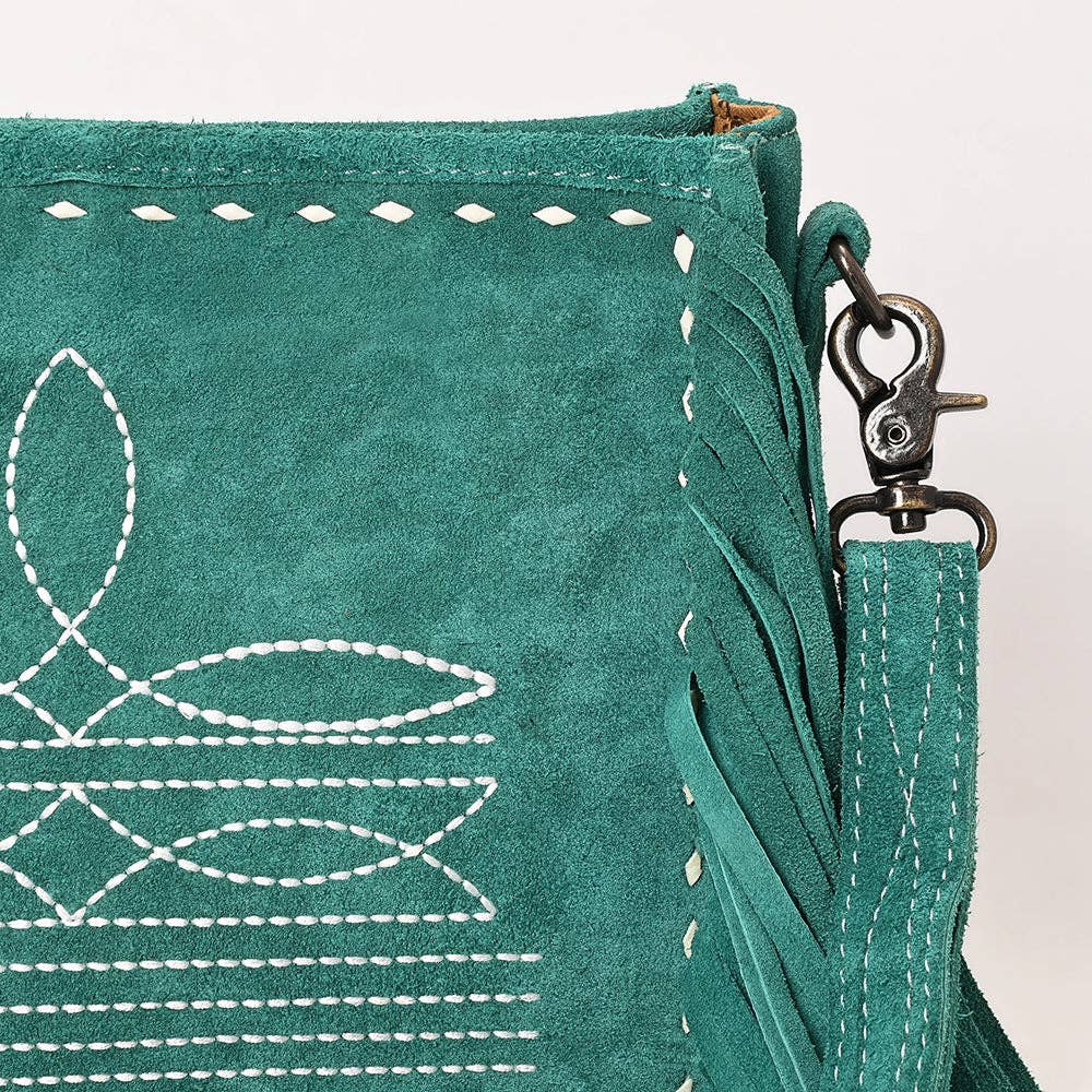 American Darling Western Genuine Suede Leather Crossbody Bag