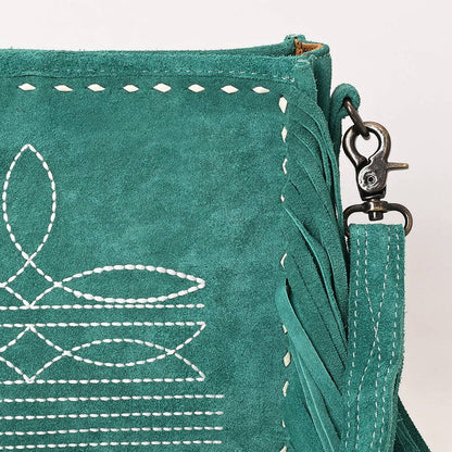 American Darling Western Genuine Suede Leather Crossbody Bag