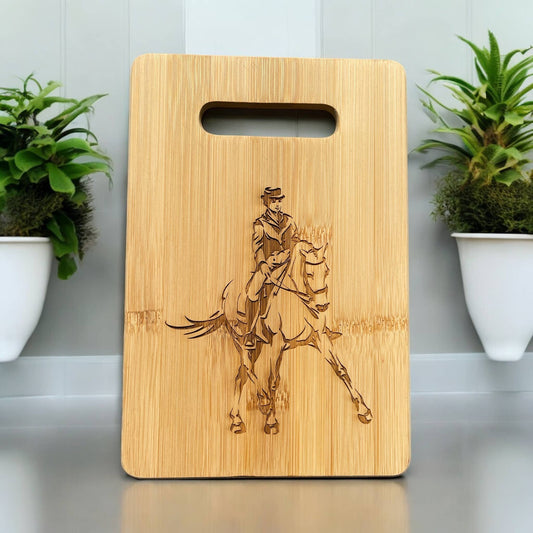 Dressage Horse design Bamboo Cutting Board, Comes in 3 sizes