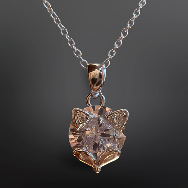 Equestrian Fox Mask Sterling Silver Necklace