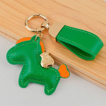 Cute Leather Pony Keychain Pendant