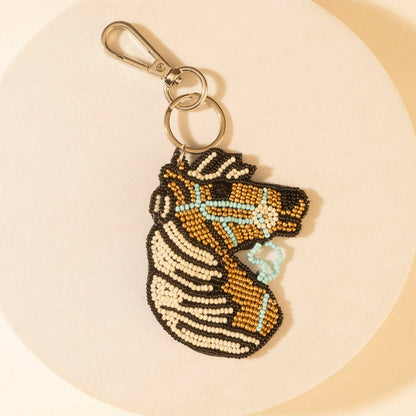 Chief Mustang Keychain in Sable Tan