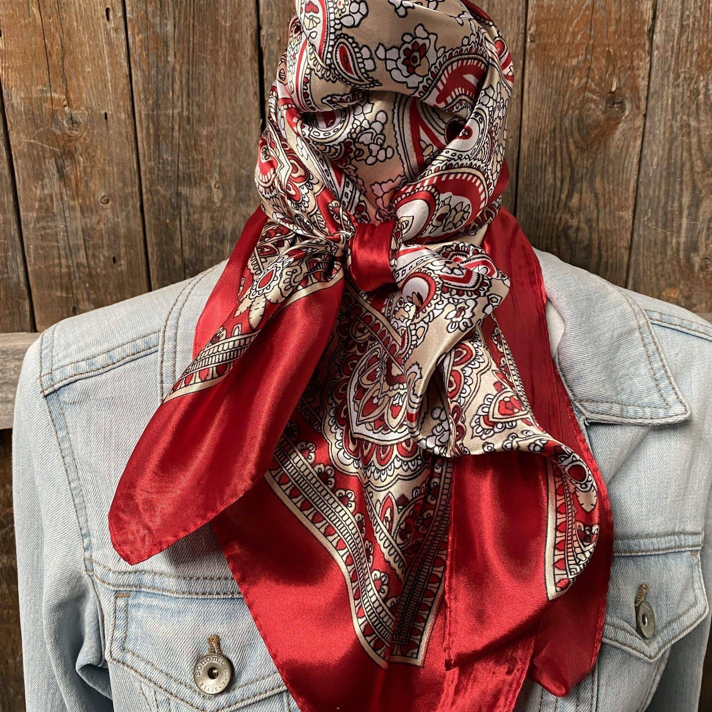 35X35"  Classic Paisley Wild Rag / Scarf WR2141