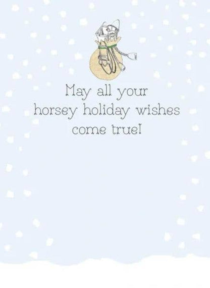 Horse Boxed Christmas Cards | Tack Filled Bag | 8 Holiday