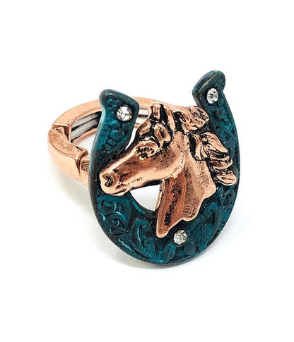 ( S222 )  HORSE SHOE STRETCH RING