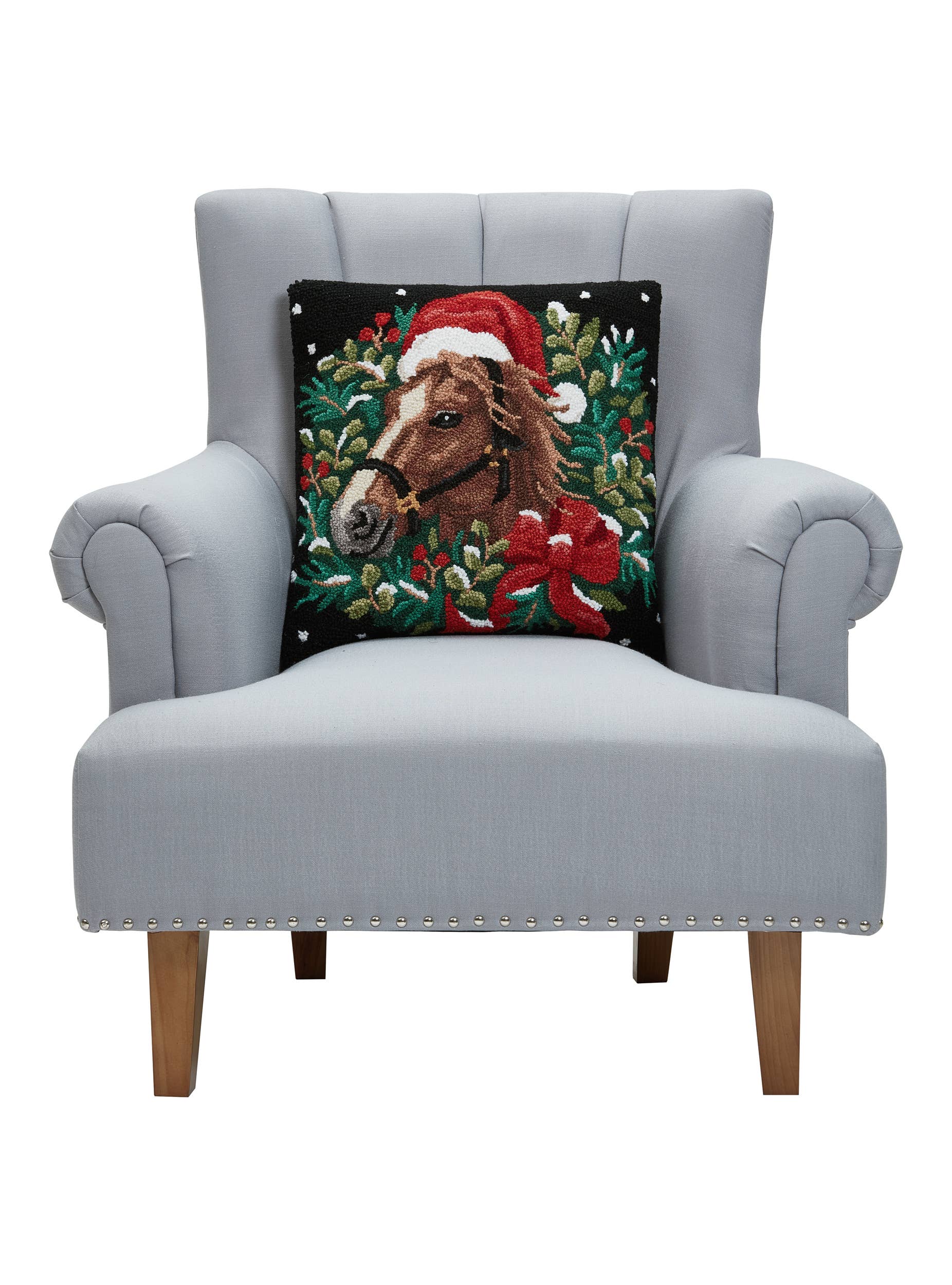 Holiday Horse Hook Pillow - Thumbnail 3