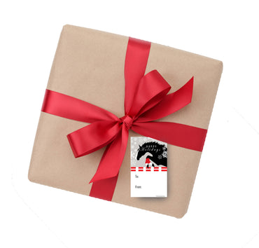 Horse Gift Tags 1 Package / 12 Horse Snow Christmas Holiday
