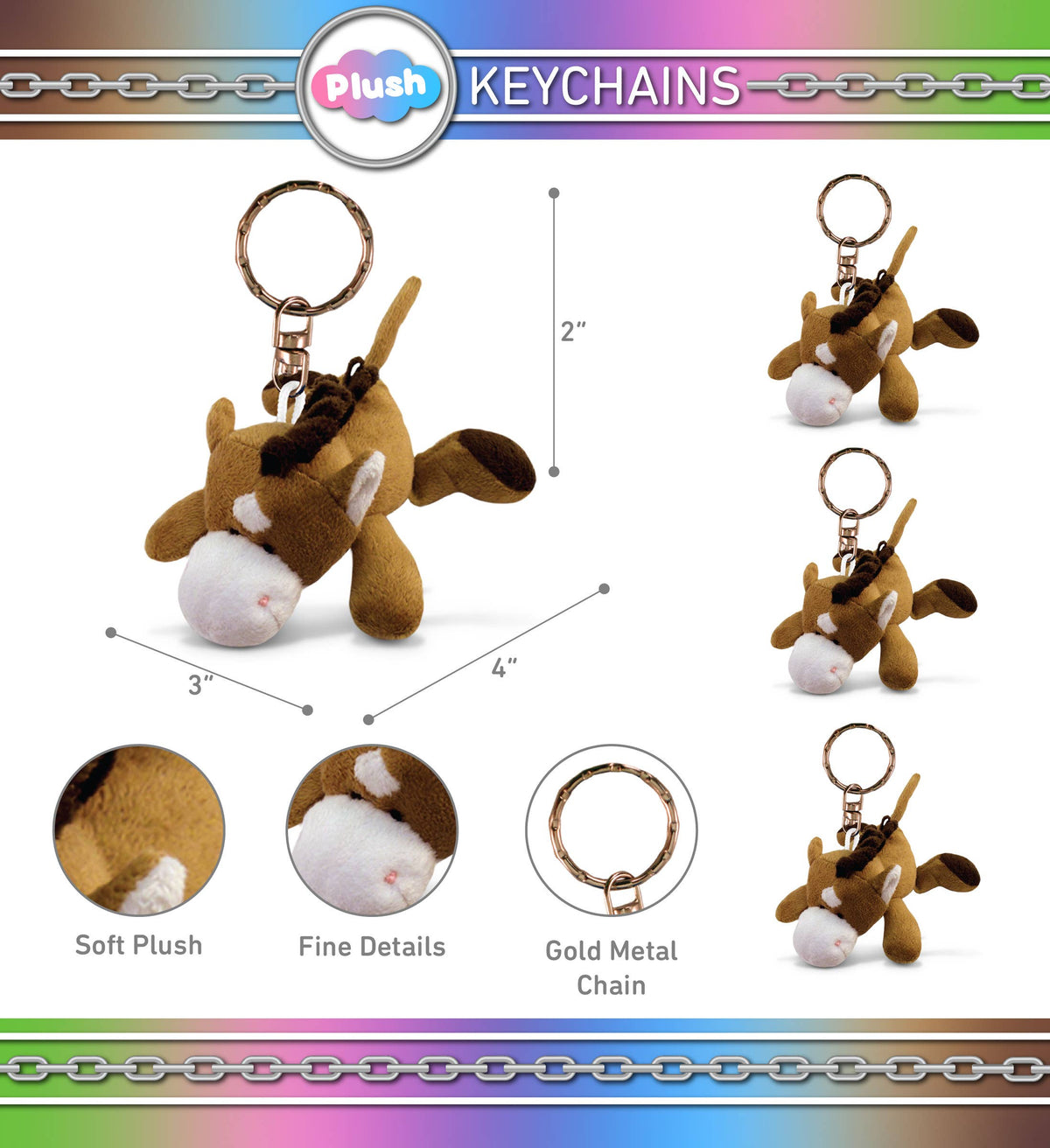 Plush Keychain - Horse